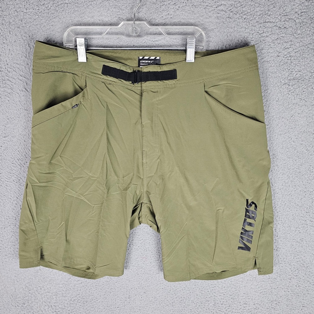 Viktos Training Shorts Mens 36 Green Gymswym 2 Tactical Athletic Workout Belted